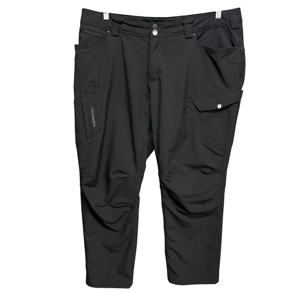 Truewerk T1 Werkpants 40x30 Black Technical Work Cargo Pants Stretch Utility